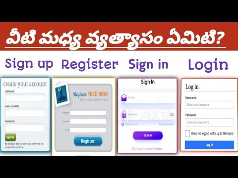 Sign in vs Login vs Sign up vs Register || Difference between sign in and Login || #VLlearningfacts