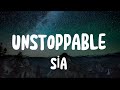 Sia  unstoppable lyrics music nation