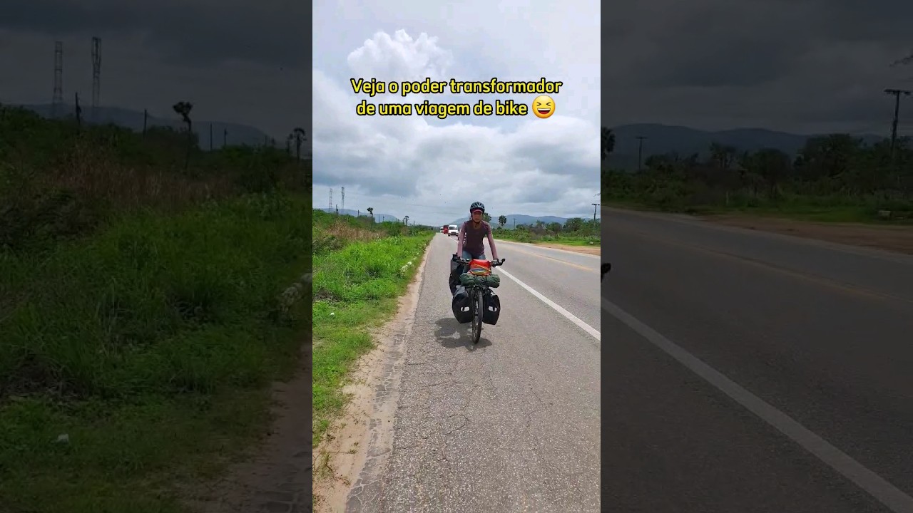 Viajar de bike muda vidas 😅 #bicicleta #cicloturismo #viagem #coragemnabagagem