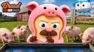Breadbarbershop | Bread Hide & Seek On A Farm | English /animation/dessert