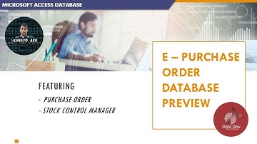 Microsoft Access Database: E Purchase Order System Preview