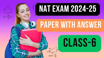 NAT EXAM 2024 NOVEMBER PAPER ANSWER KEY CLASS 6 #natexam2024answer