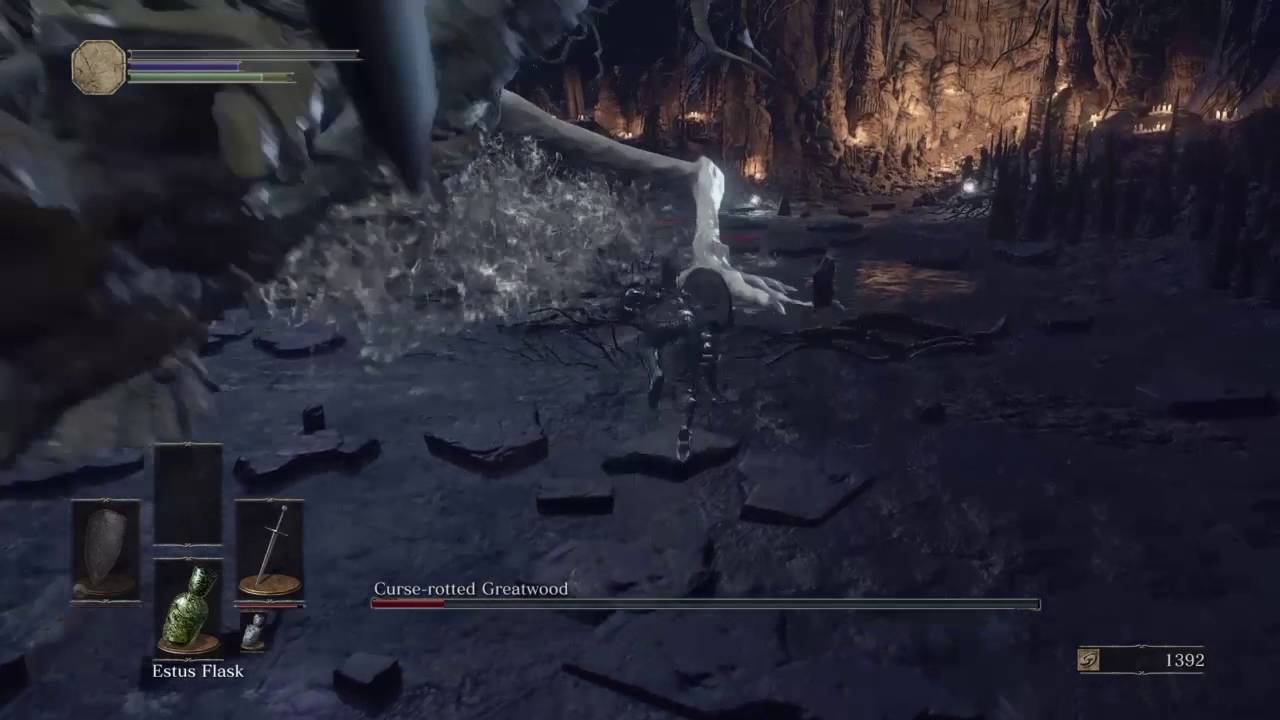 Cursed Rotten Greatsword dark souls 3 beating curse rotten greatwood with no health! - YouTube