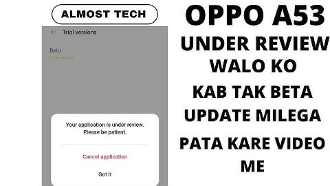 Under Review Oppo A53 Beta version update | Color Os 11 And Android 11