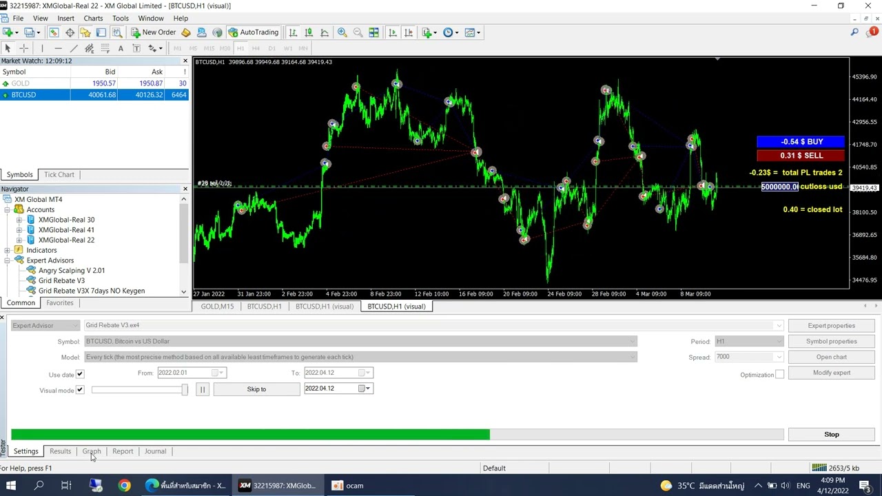  Buy Sell BTCUSD XM MT4 EA Grid Rebate V3 0 YouTube