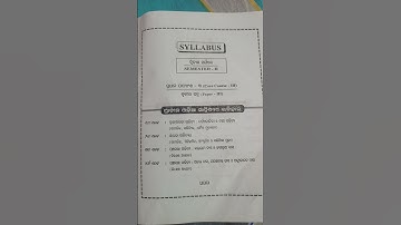 +3 odia honours core 3 syllabus (Nep 2020)