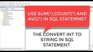 Sql Statement, How to use Sum, Count and Average in Sql Server