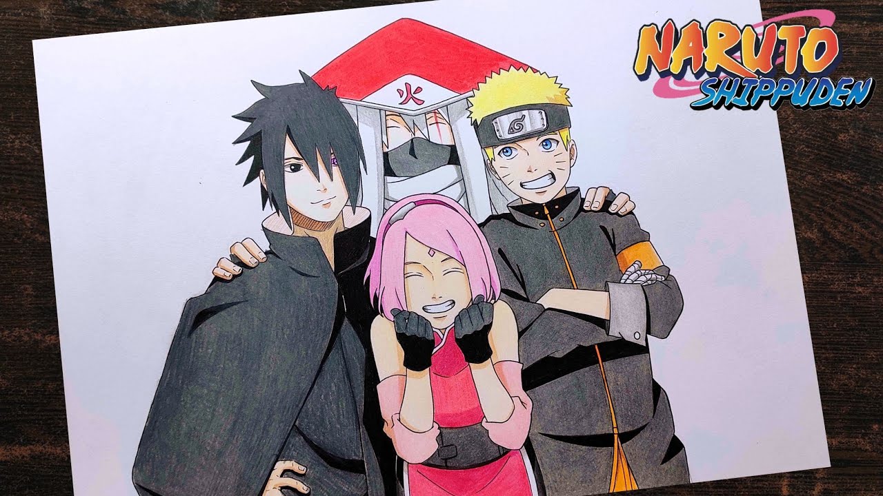 How to Draw Naruto's Face from Team 7 Manga