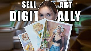 How I make my art prints to sell on Etsy (scanning & digitizing my original paintings to many sizes)