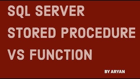 SQL Server Interview Questions and Answers: Differences Between Stored Procedure and Function