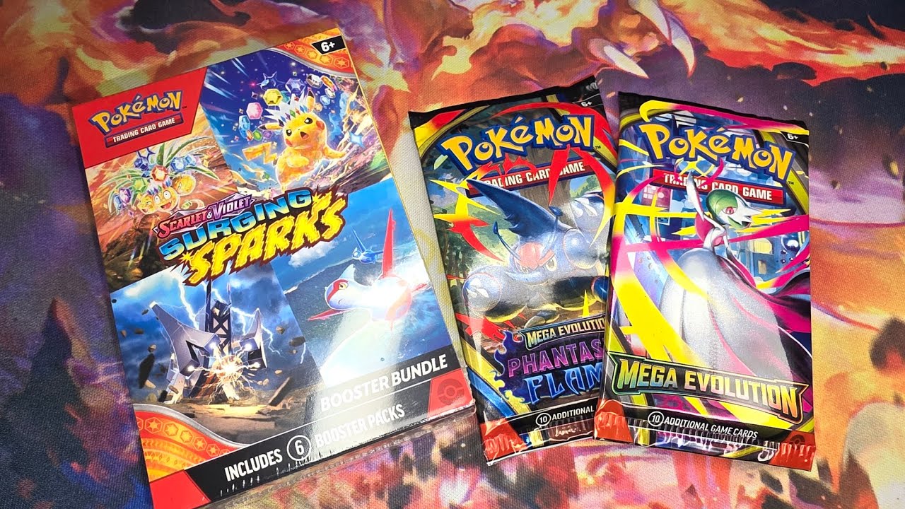 LETS OPEN A SURGING SPARKS 6 PACK BOOSTER BOX , 1 SINGLE PHANTASMAL & 1 MEGA EVOLUTIONS!