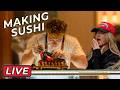 Teaching Hannah What I Learned Working At A Sushi Restaurant LIVE