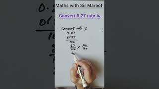 Convert 0.27 into %#interesting #shortvideo #decimalvalue#maths #viral #informative