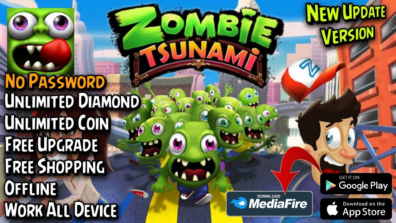 Zombie Tsunami Mod Apk Terbaru Unlimited Gems & Coins No