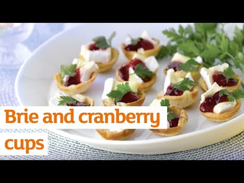 Brie and cranberry cups | Recipe | Sainsbury's