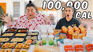 EATING 100,000 CALORIES WITH A SUMO WRESTLER!