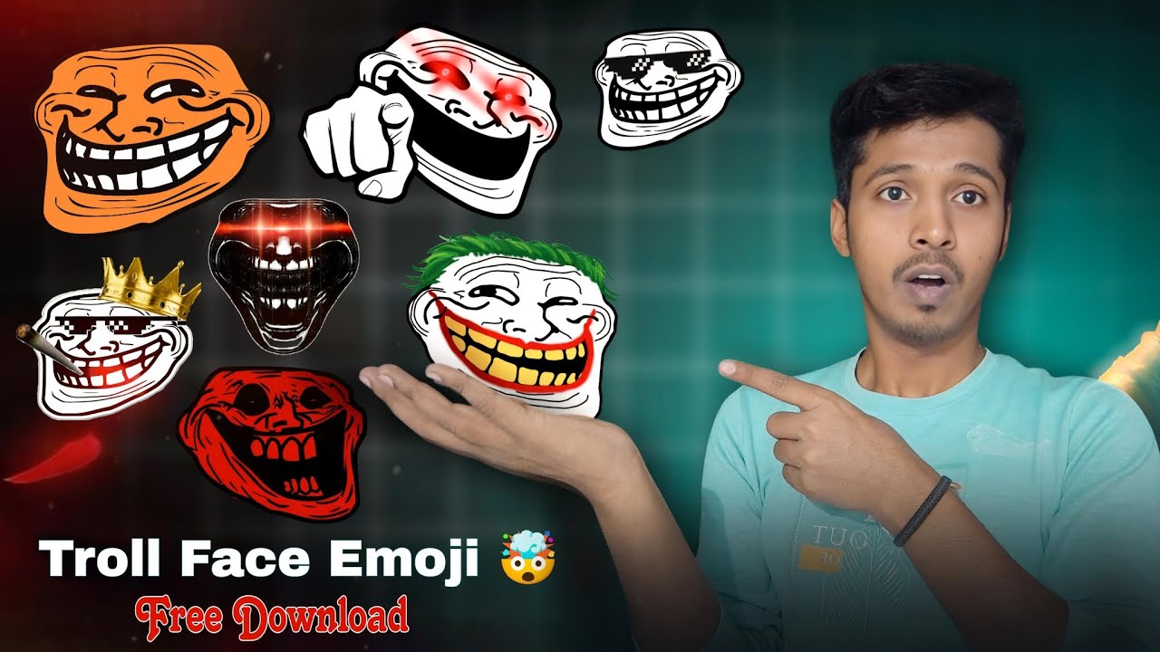 Troll face emoji download || how to download troll face emoji || roll face emoji kaise download Kare
