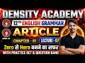 Article || Chapter- 01 Class- 12th ||Day- 07  ||English Grammar || By- S.K Patel Sir