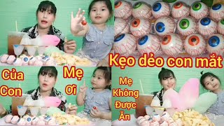 Ăn Kẹo Dẻo Hình Con Mắt.Ăn Kẹo Bông Gòn.Ăn Thạch||Trần Ngọc Như Huyền & family.