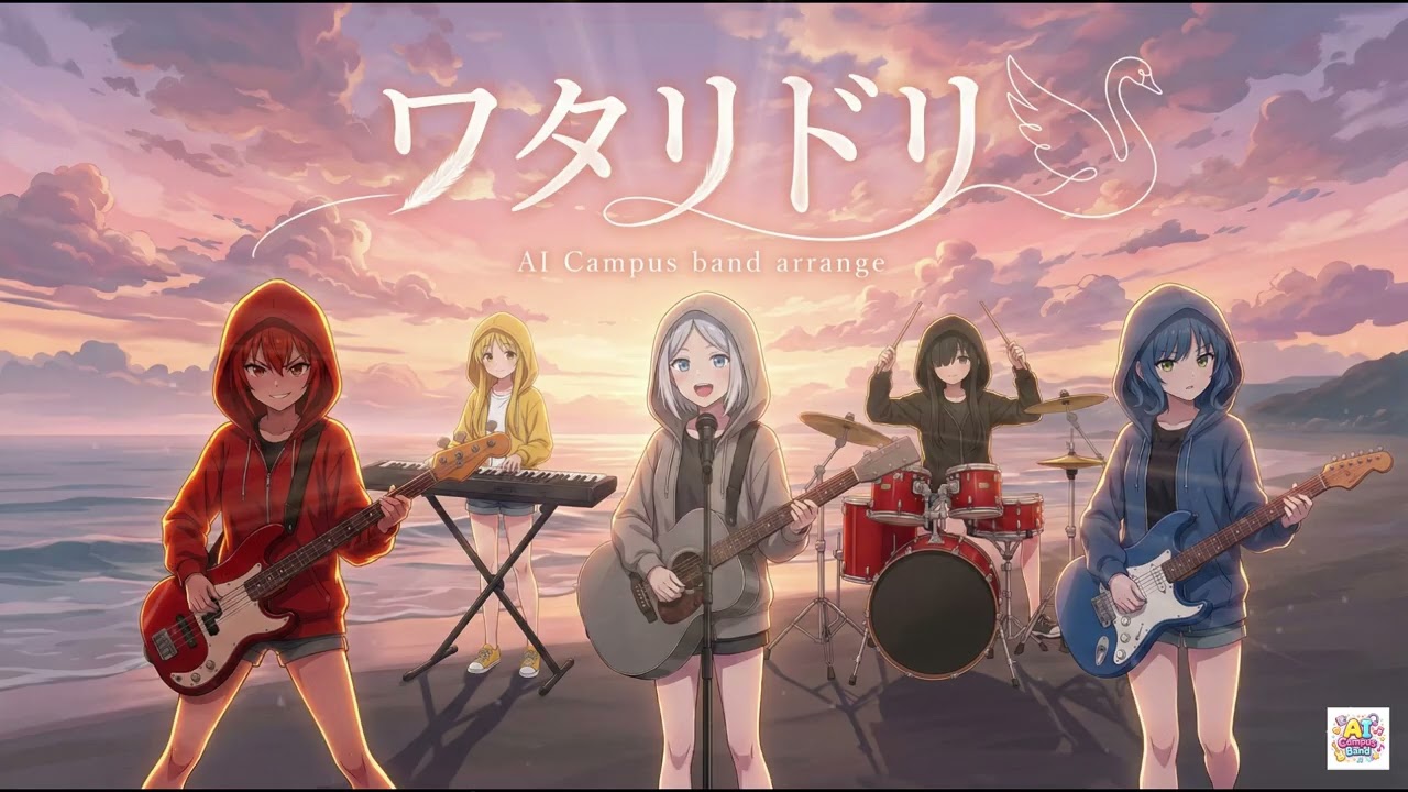 （key+4)ワタリドリ - [ALEXANDROS] covered by AI Campus Band（AI-generated music）