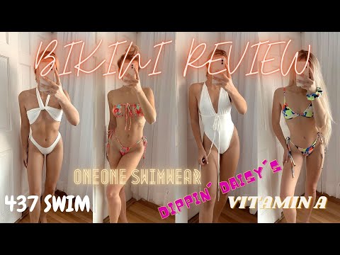 Testing EXPENSIVE Instagram famous swimwear brands:vitamin A; 437; one one swimwear: dippin' daisy's