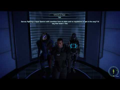 Mass Effect PC -- Tali and Garrus' Elevator Chats #1: Garrus' Career Opportunitues (1080p)