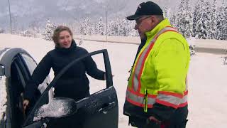 Semi Blown Airborne by 75 MPH Hurricane Winds | Highway Thru Hell