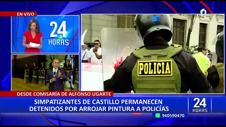 Detienen a Zaira Arias por arrojar pintura a polic...
