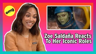 Zoe Saldaña Reacts To Her Iconic Roles