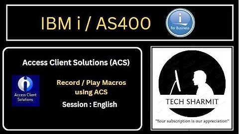 Macros in  ACS | access client solutions |  as400 tutorial for beginners  english| ibmi training |
