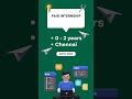 HIRING FOR FRESHERS