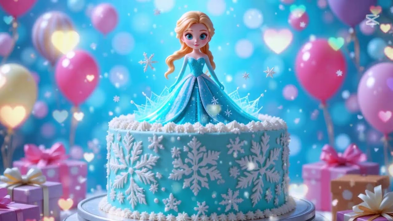 Cute Snow Princess Birthday Wishes | Fairy Tale Birthday Celebration 