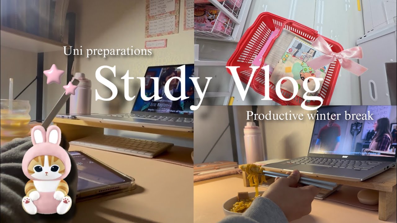 Study Vlog 📚| Back to Uni Prep, Mini Haul, Productive Winter Break 