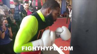 ADRIEN BRONER SWITCHES GEARS INTO BEAST MODE; RELENTLESS ON HEAVY BAG AHEAD OF GRANADOS CLASH