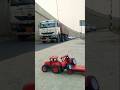 🚜 Toy Tractor Stunt Challenge! Red Farm Tractor Loading Trailer on Busy Road 😲