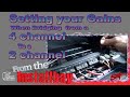 How to set your gains when turning your 4 channel amp to a 2 channel from the bay