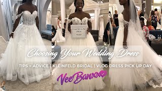 WEDDING DRESS SHOPPING | KLEINFELD BRIDAL - ANTOINETTE GOWN + VLOG PICK UP DAY