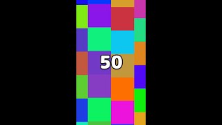 50 Seconds Timer ‐ Countdown Colorful Tiles（Vertical）