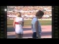 Powerful East German girls break World Record in sprint 4 × 100 metres relay. 1974 Euro Champs.