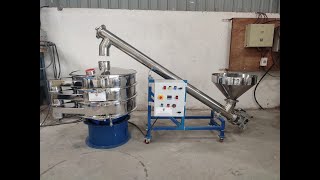 Mahavir Industries l 36" Virbro Sifter With Screw Conveyor l Powder Sieving Machine l Gyro Screen