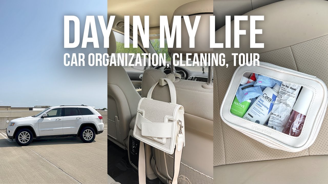 ORGANIZE & CLEAN MY CAR WITH ME!  car essentials, car organization  tips 