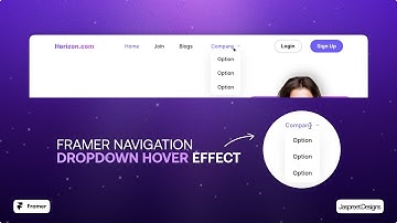 How to create Dropdown Navbar hover effect in Framer(Easy) by Jaspreet.Design