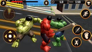 Incredible Monster City Battle Fighting #2 | Red Monster Hulk Fight with Monster Villains Android screenshot 3