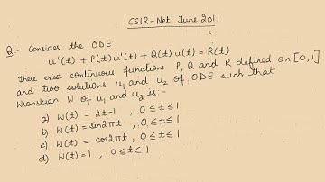 CSIR NET JUNE 2011 (PART 1) (ORDINARY DIFFERENTIAL EQUATION)