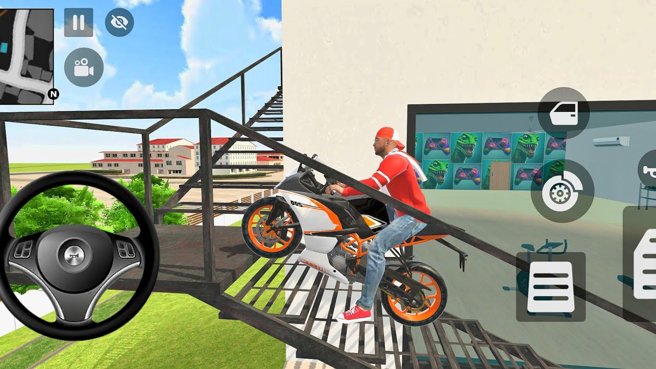 Franklin parked all his bikes on the roof of his house 💥🏠 Best bike Driving game video 🥰 miku gamerz