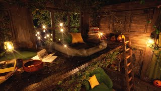 Cozy Book Caravan by the Campfire I Immersive Experience [4K]