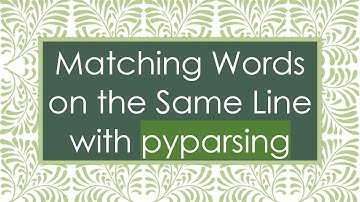 Matching Words on the Same Line with pyparsing