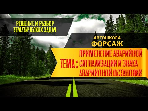 Тема: Применение аварийной сигнализации и знака аварийной остановки(автошкола "ФОРСАЖ" г. Хабаровск)