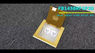 Floor Outlet Box 2 Power 3 Data Brass Flush 145 Series video