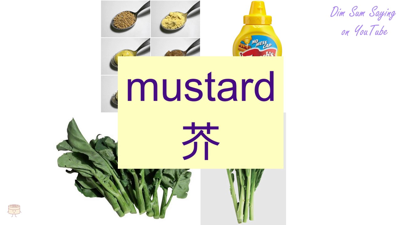 "MUSTARD" in Cantonese (芥) Flashcard YouTube